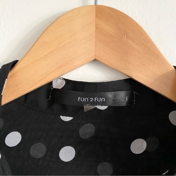 ModCloth Black & White Polka Dot Tunic Top - Picture 7 of 7